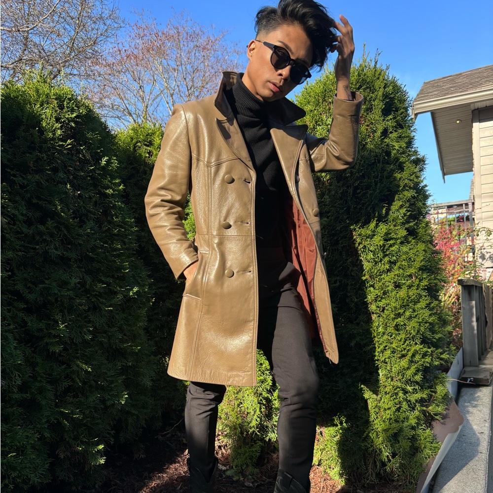 Tan/Camel coloured Leather Jacket